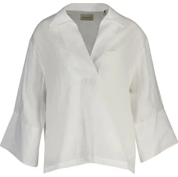 Dámská košile KOŠILE GANT REL LINEN POPOVER SHIRT WHITE