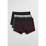 SPODNÍ PRÁDLO GANT STRIPED TRUNK 3-PACK GIFT BOX BLACK
