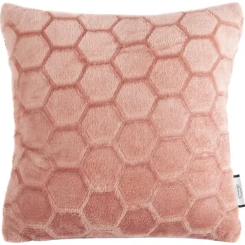 Povlak na polštářek Dekorační povlak na polštář ZOE2 v pudrovorůžové barvě, 40 x 40 cm, zip