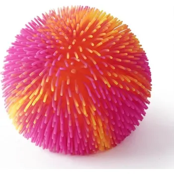 Dětské zboží Mac Toys SPORTO - Střapatý duhový míč se světlem - oranžovo růžová