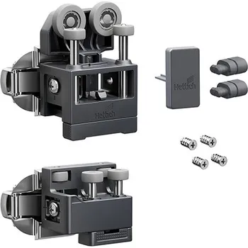 Nábytkové kování Hettich WingLine L, Sada kování pro středně těžké dveře s dolním vedením, 12 kg, antracitová, levé, bez zavírací pružiny