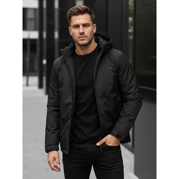 Pánský zimní kabát Dstreet Pánská bunda zimní s kapucí TX5118 Barva: Černá, Velikost: 3XL