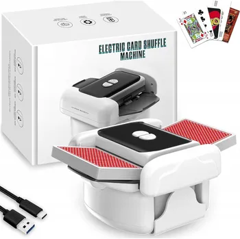 Poker Elektrická míchačka karet - 2000mAh, Automatický/Manuální režim, Texas Hold'em, Skip-BO