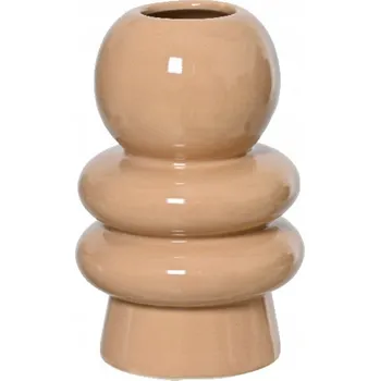 Váza Keramická váza světle hnědá 10 cm