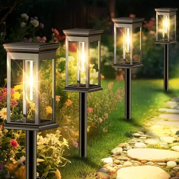 Venkovní osvětlení EXTERIÉROVÉ SOLÁRNÍ LAMPA DO ZAHRADY, 4 KUSŮ, VENKOVNÍ SOLÁRNÍ OSVĚTLENÍ