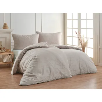 Povlečení Matějovský Lolita světle hnědá Damašek povlak 40/40