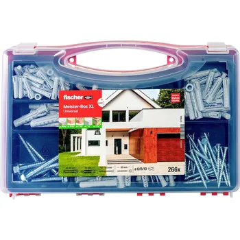 Hmoždinka Fischer 577866 Meister-Box XL Universal plus S Box s výběrem hmoždinek 30 mm, 40 mm, 50 mm 266 díly