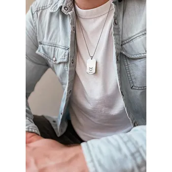 Náhrdelník Náhrdelník vojenská známka se znamením ocelový Střelec