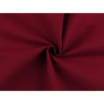 Lněná látka dekorační, barva 10 (2) červená tmavá