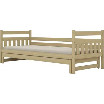 Ložnicová sestava Postel Dawid přistýlka 80x160 přírodní, nelakovaná