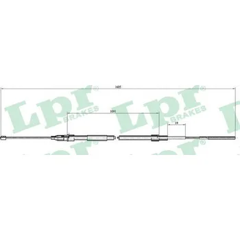 Lanko parkovací brzdy Tažné lanko, parkovací brzda LPR C0651B