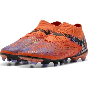 Kopačky PUMA Unisex fotbalové kopačky Future 8 Pro Creativity FG/AG PUMA FIALOVÁ|ORANŽOVÁ|ŽLUTÁ