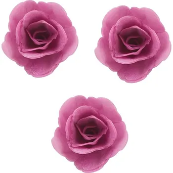 Jedlá dekorace na dort Čínská růže květ - fialová (jedlý papír)