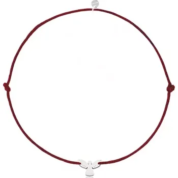 Náramek Náramek Andílek na vínové šňůrce ocelový