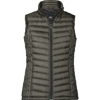 Dámská vesta Tee Jays Zimní prošívaná slim-fit vesta Zepelin do větru i deště Barva: Shadow, Velikost: 3XL TJ9633