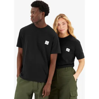 Pánské tričko SIMOND Unisex bavlněné tričko Fairtrade / Max Havelaar S ČERNÁ