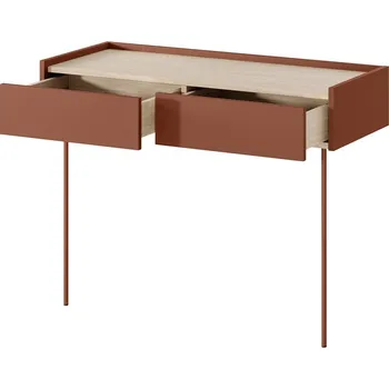 Toaletní stolek BOGART. Toaletní stolek DESIN 100, Keramická červená/dub nagano