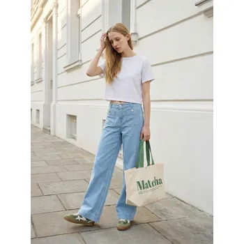 Dámské tričko Sinsay - Bavlněné tričko - bílá - 249HB-00X - 249HB-00X-XS