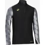 KIPSTA Fotbalová mikina se zipem u krku Viralto Dop L ČERNÁ|ŠEDÁ