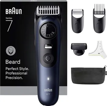 Holicí strojek Braun Braun Series 7 Beard Trimmer BT7520 zastřihovač vousů, přesný zastřihovač černá, modrá