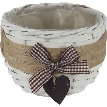 Obal na květináč Obal s plastem bílý P2028/1