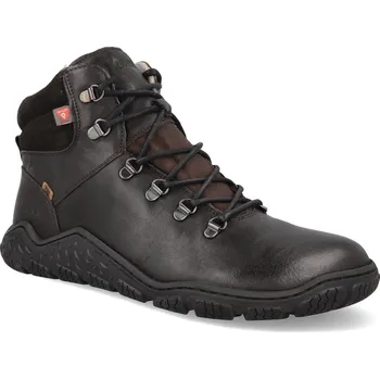 Dívčí zimní obuv Barefoot pánské zimní outdoorové boty Koel - Riko Merino Brown hnědé Velikost: 47