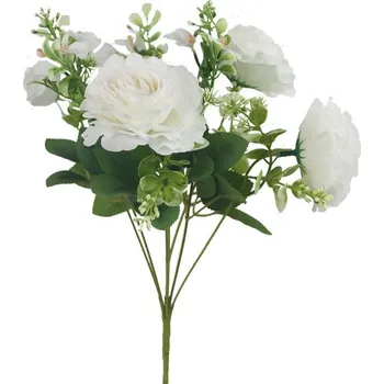 umělá květina Kytice pivoňky+ čemeřice X8172-26