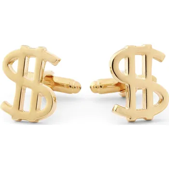 Manžetový knoflíček Manžetové knoflíčky Dolar zlaté barvy - Warren Asher