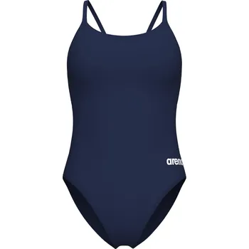 Dámské plavky Dámské Jednodílné plavky ARENA WOMEN'S SWIMSUIT LACE BACK SOLID 004651/701 – Tmavě modrá 34