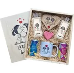 Dárková dřevěná bedna Pro zamilované, S tebou mě baví svět