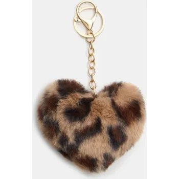 Přívěsek Sinsay - Nadýchaný přívěsek ve tvaru srdce s motivem leopardí kůže - vícebarevná - 946EJ-MLC - 946EJ-MLC-ONE