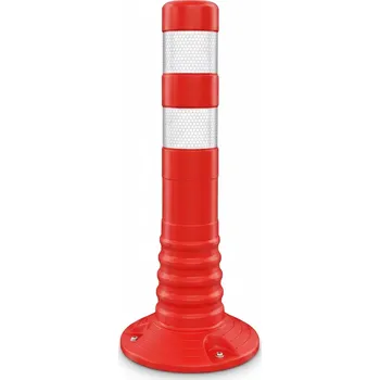 Plotový sloupek Flomat Červený plastový (TPU) reflexní sloupek BPD66 - 8 x 45 cm