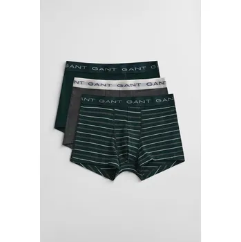 Boxerky SPODNÍ PRÁDLO GANT STRIPED TRUNK 3-PACK GIFT BOX TARTAN GREEN