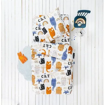 Povlečení Blancheporte Dětské povlečení Minou, bavlna Velikost: napínací prostěradlo 90x190 cm