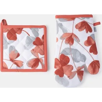 Chňapka Sinsay - Kuchyňská chňapka a rukavice s rostlinným motivem - červená - 386GW-29X - 386GW-29X-ONE