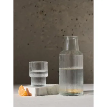 Sklenice Sinsay - Sada: rýhovaná karafa a sklenice - clear - 349ES-CLR - 349ES-CLR-ONE