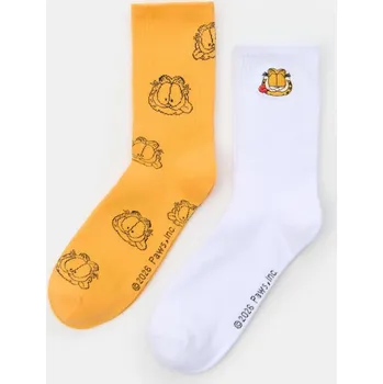 Oblečení a móda Sinsay - žebrované ponožky 2 pack Garfield - vícebarevná - 853EL-MLC - 853EL-MLC-43R
