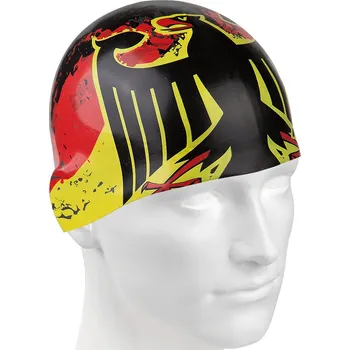 Plavecká čepice Mad Wave Germany Swim Cap Černo/žlutá