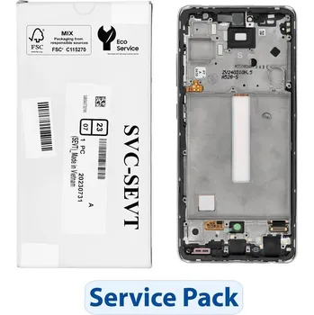 Telefonní příslušenství ServicePack LCD displej SAMSUNG A52S 5G A528B GH82-26861D bílý