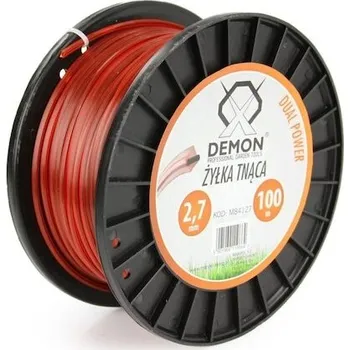 Příslušenství k zahradní technice Struna zesílená, čtvercový profil, 100m, 2,7mm DEMON