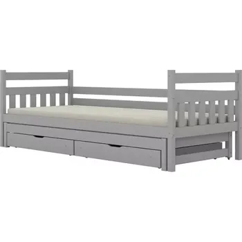 Ložnicová sestava Postel Dawid přistýlka + zásuvky 80x160 šedá