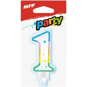 Dortová svíčka Svíčka dortová, č.1 duhová