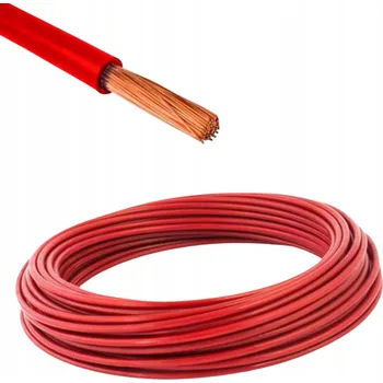 elektrický kabel IZOLOVANÝ PVC KABEL - VODIČ 1M - 1 X 0,50MM2 - ČERVENÝ