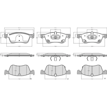 Brzdová destička Sada brzdových destiček, kotoučová brzda BREMBO P 50 185