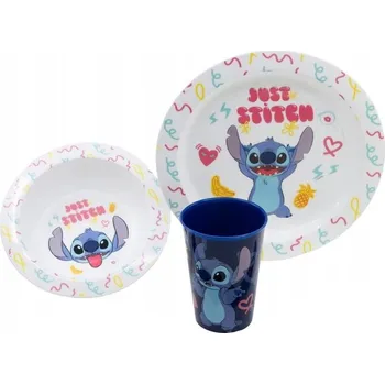 Party nádobí Sada plastového nádobí s kelímkem Stitch
