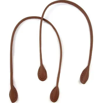 Koženková ucha na tašky délka 60 cm, barva 2 hnědá koňak