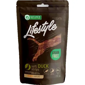 Pamlsek pro kočku Nature's Protection Cat snack Lifestyle kachní plátky 75 g