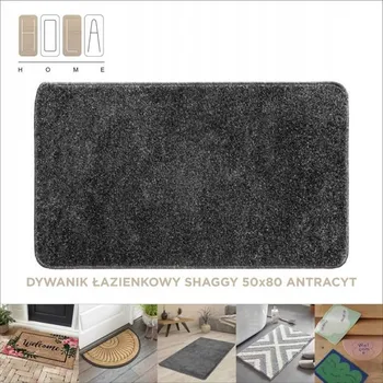 Koupelnová předložka Protiskluzová koupelnová předložka Shaggy antracit