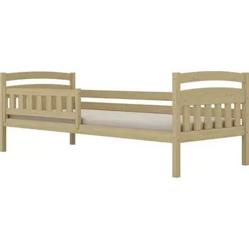 Ložnicová sestava Postel Tosia standard + zábrana 90x200 přírodní, nelakovaná