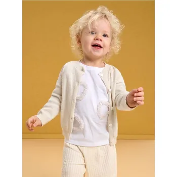 Dívčí oblečení Sinsay - Bavlněné tričko - bílá - 951HG-00X - 951HG-00X-74